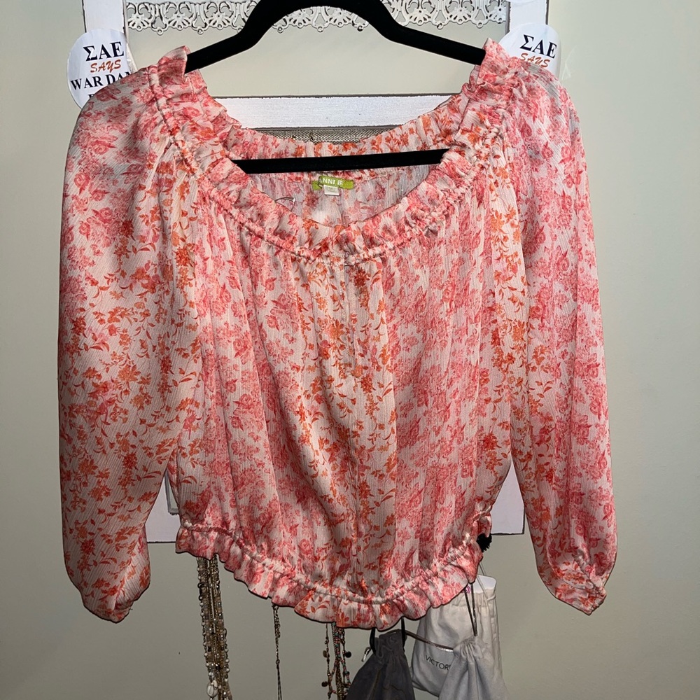 Floral off the shoulder blouse